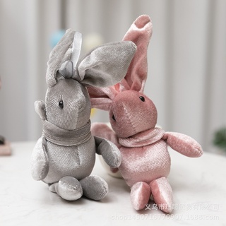 ตุ๊กตากระต่าย ผ้ากํามะหยี่ขนนิ่ม ผ้าลินิน สไตล์เกาหลี ขนาด 20 ซม. เหมาะกับของขวัญ ของเล่นสําหรับเด็ก
