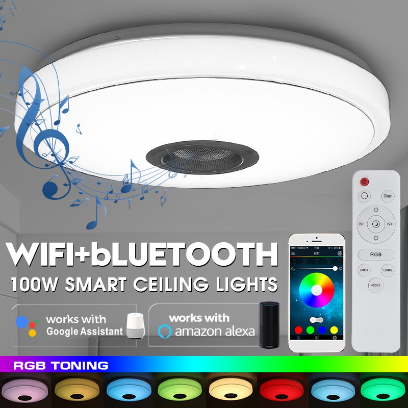 โคมไฟติดเพดาน-led-rgb-200w-wifi-บลูทูธ-ควบคุมผ่านแอพ-พร้อมรีโมต-สําหรับห้องนอน