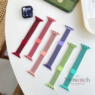 【6 สี】สายนาฬิกาข้อมือแม่เหล็ก สีแคนดี้ สําหรับ iwatch 8 7 6 SE 5 4 3 iwatch 41 มม. 45 มม. 38 มม. 40 มม. 42 มม. 44 มม.