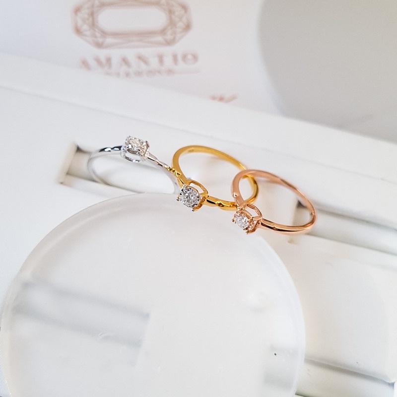 แหวนเพชรแท้เม็ดเดี่ยว-8ตังค์-amantio-diamond-e-color-ตัวเรือน18k-เพชรแท้ทองแท้
