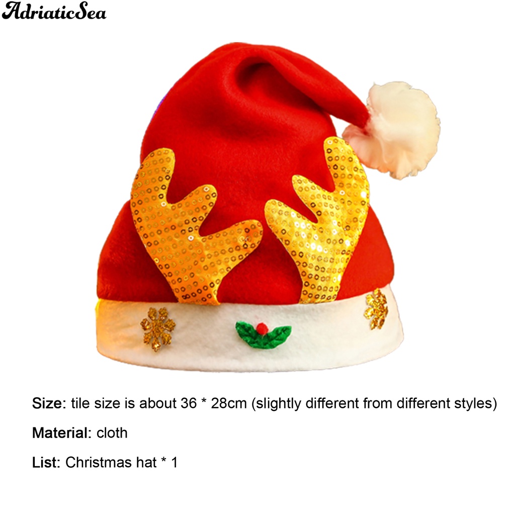adria-หมวกคริสต์มาสซานตาคลอสกวางเรนเดียสโนว์แมน-43-แบบสําหรับเด็ก