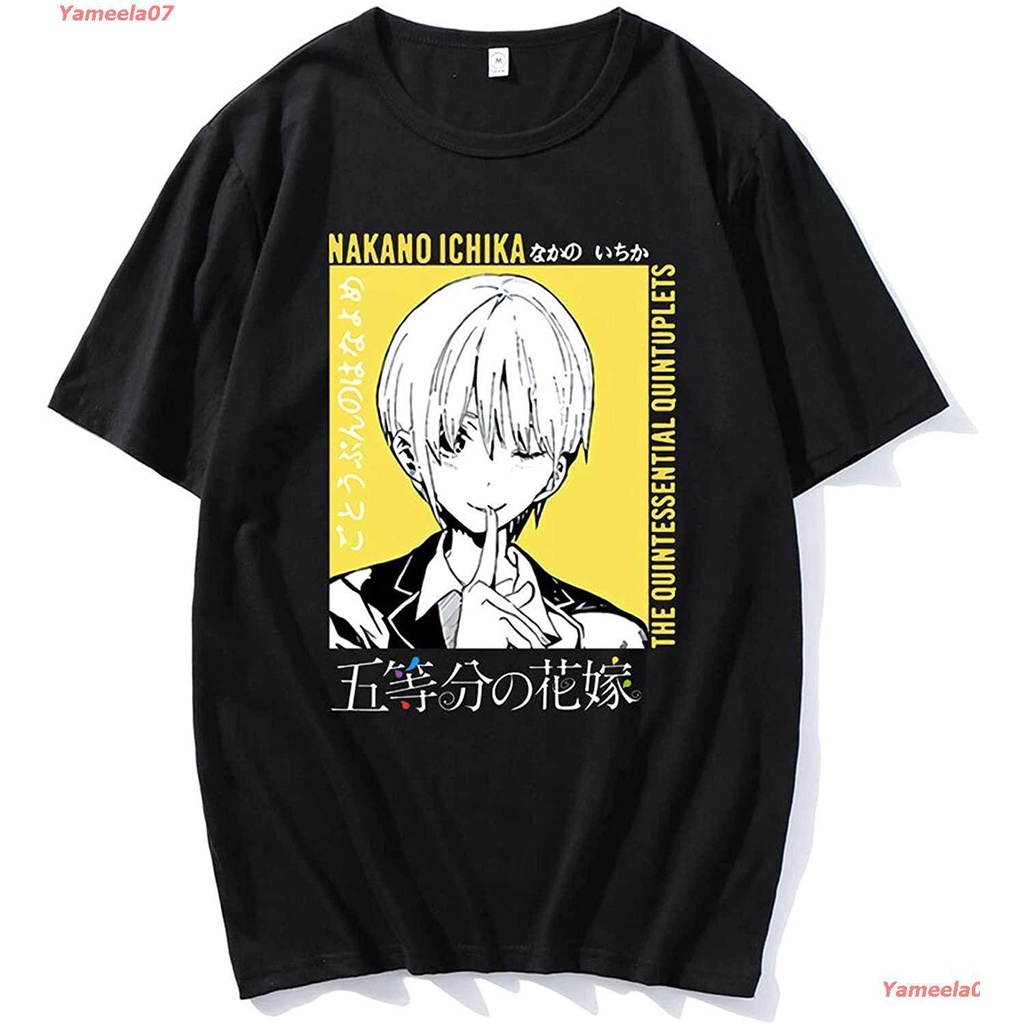 เสื้อยืดผ้าฝ้ายพิมพ์ลาย-tee-yameela07-2022-the-quintessential-quintuplets-t-shirt-anime-tee-shirt-unisex-pullover-naka