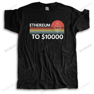 [S-5XL] เสื้อยืดแขนสั้น ผ้าฝ้าย พิมพ์ลาย Ethereum To 10000 ดอลลาร์ สไตล์สตรีท สําหรับผู้ชาย