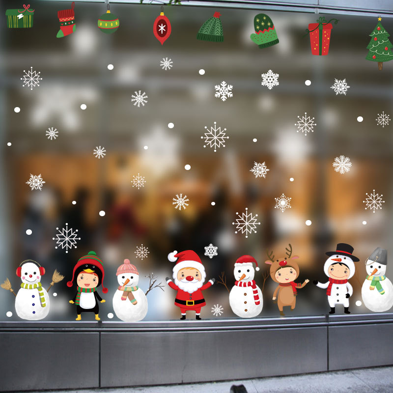 ภาพหน้าปกสินค้าสติกเกอร์ติดผนัง หน้าต่าง ลายซานตาคลอส คริสต์มาส สําหรับตกแต่งบ้าน เทศกาลปีใหม่ 2023 จากร้าน sweetheart01.th บน Shopee