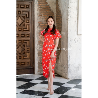 ภาพหน้าปกสินค้าCherry Ang Pao Dress เดรสกี่เพ้าคอจีนสีแดง ที่เกี่ยวข้อง