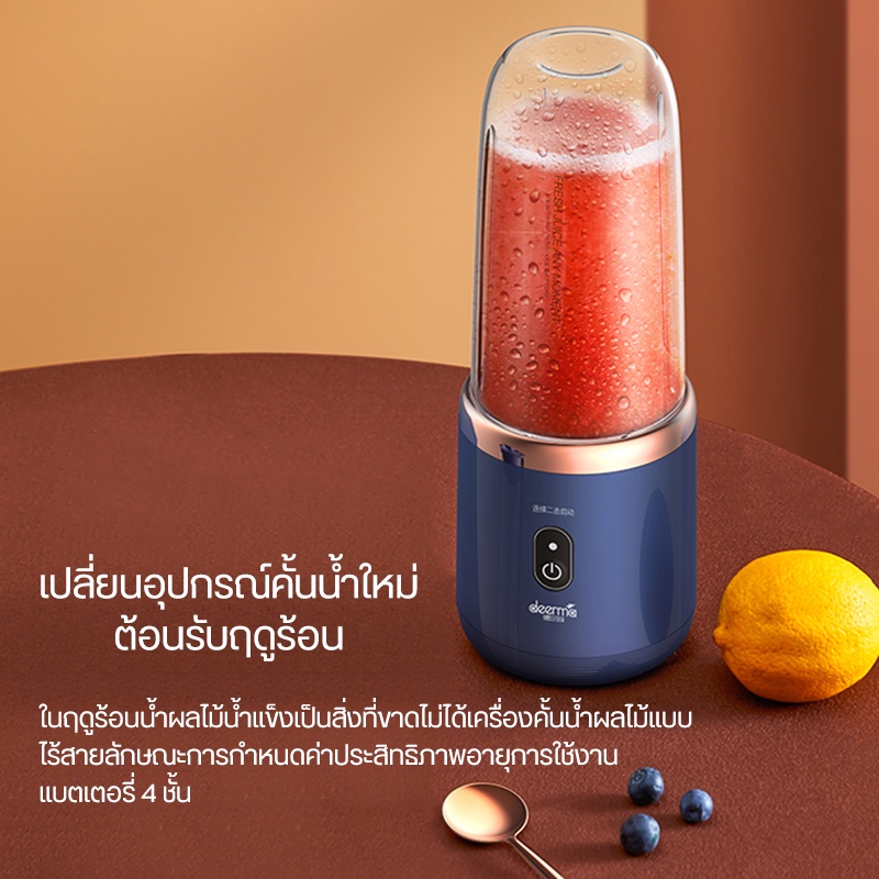 deerma-nu06-portable-juice-เครื่องปั่นน้ําผลไม้-ไร้สาย-แก้วปั่นน้ำผลไม้-เครื่องปั่นน้ําผลไม้แบบพกพา