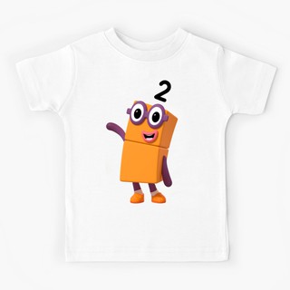 เสื้อยืดลําลอง แขนสั้น คอกลม พิมพ์ลายกราฟฟิค Numberblocks Number blocks TWO 2 สไตล์วินเทจ แฟชั่นสําหรับเด็กผู้ชาย ผู้หญิง ไซซ์ S-3XL