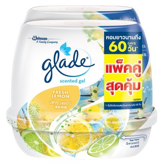 Air freshener AIR FRESHENER GEL GLADE FRESH LEMON 180G PACK2 Air freshener desiccant Home use น้ำหอมปรับอากาศ เจลปรับอาก