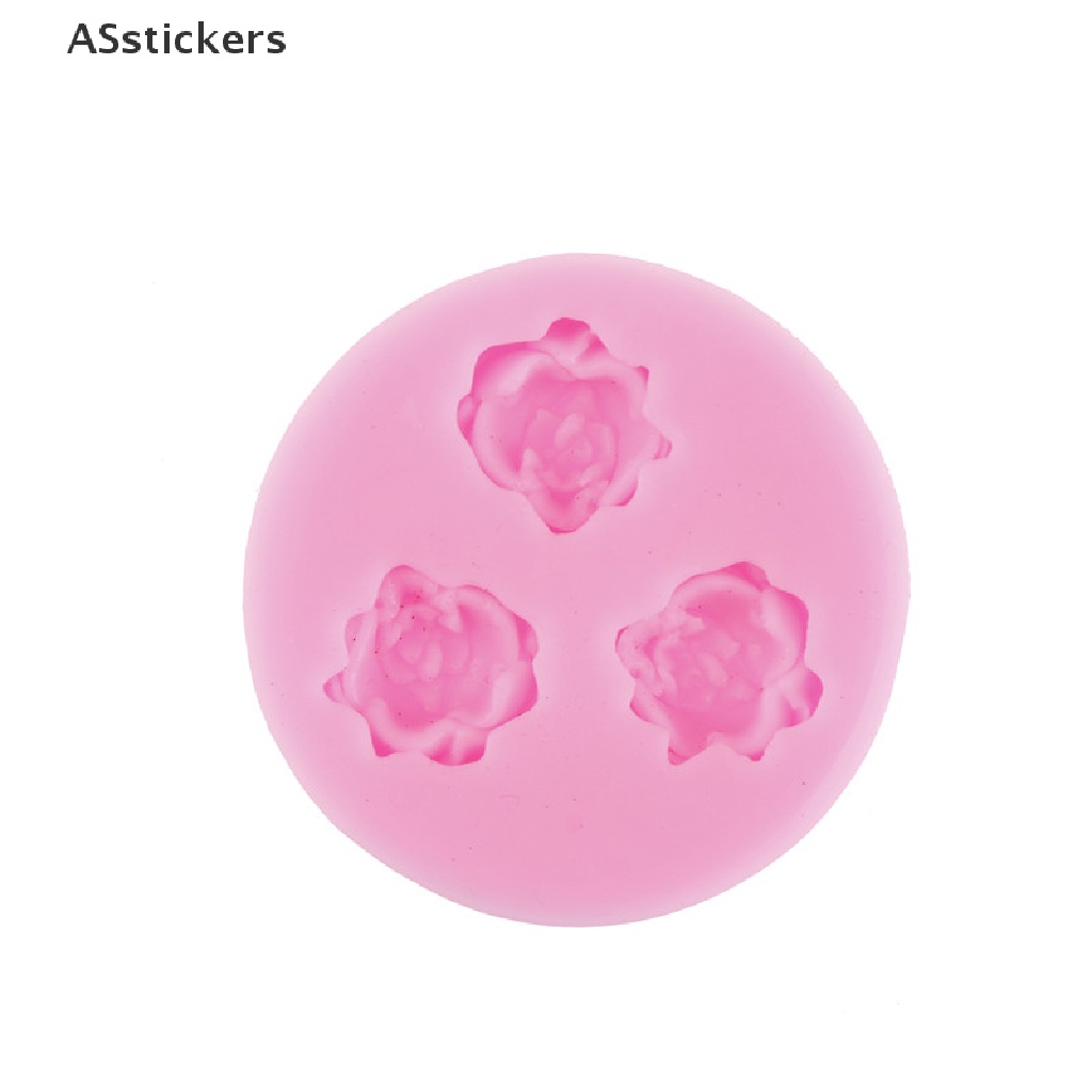 asstickers-แม่พิมพ์ซิลิโคน-รูปดอกกุหลาบ-3d-สําหรับทําช็อคโกแลต-น้ําตาล-เบเกอรี่