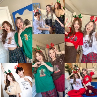 Live119# เสื้อคัตตอล มีหลายสี “.Christmas” สไตล์เกาหลี Dream Big Tshirt โอเวอร์ไซน์ สาวอวบใส่ได้ พร้อมส่ง คอกลม ผ้านุ่ม