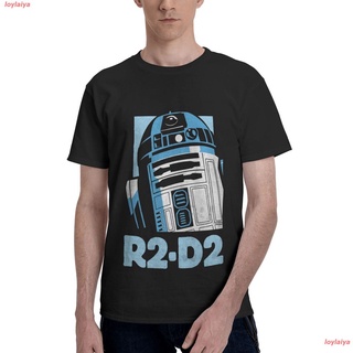 loylaiya แฟชั่นสบายๆ เสื้อ สตาร์ วอร์ส R2-D2 Star Wars Fashion Tshirts 100%Cotton Mens Basic Short Sleeve T-Shirt Cotto