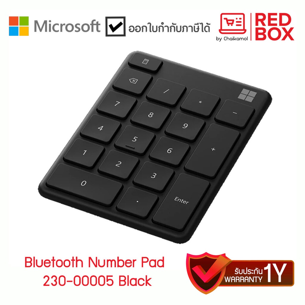 microsoft-number-pad-bluetooth-black-23o-00005-แป้นตัวเลข-สีดำด้าน-ประกัน-1-ปี