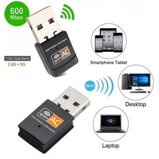 ภาพขนาดย่อของภาพหน้าปกสินค้า(ส่งจากไทย) ตัวรับสัญญาณ ไวไฟ USB Wifi รับได้ทั้งความถี่ AC 2.4 GHz และ 5 GHz ตัวรับสัญญาณ wifi จากร้าน bank_thb บน Shopee ภาพที่ 1