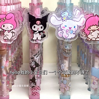 ปากกาเจลอะคริลิค ลายการ์ตูน sanrio Cinnamoroll kuromi melody 0.38 มม. สีดํา สําหรับนักเรียน