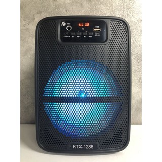 [โค้ดNITT611 ลด15%]ลำโพงบลูทูธ KTX-1286 ดอกลำโพง6.5นิ้ว 20วัตต์ แบตทน เสียงดี เปิดปิดไฟได้ เบสแน่น ฟังวิทยุได้