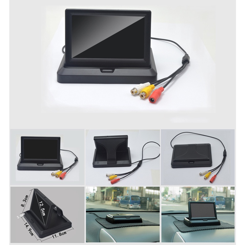 กล้องมองหลัง-ระบบมอนิเตอร์ถอยจอดรถยนต์-tft-lcd-ขนาด-4-3-นิ้ว