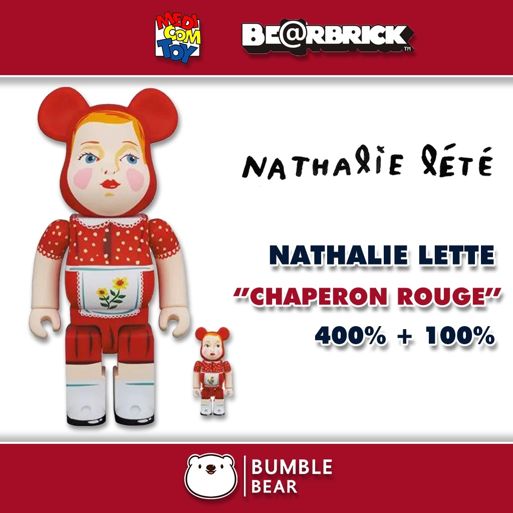 ของแท้‼️] 400%+100% Bea@rbrick Nathalie Lété [Chaperon Rouge