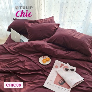 สินค้า TULIP ชุดเครื่องนอน ผ้าปูที่นอน ผ้าห่มนวม รุ่นTULIP CHIC สีพื้น CHIC08 สัมผัสนุ่มสบายสไตล์มินิมอล