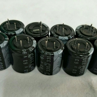 Capacitor330UF63VELNAสีดำ125C3ขาสั้นจากโรงงานขนาด16x21mmคาปาซิเตอร์ค่าความจุเต็ม100%พร้อมส่ง5ตัว50บ.