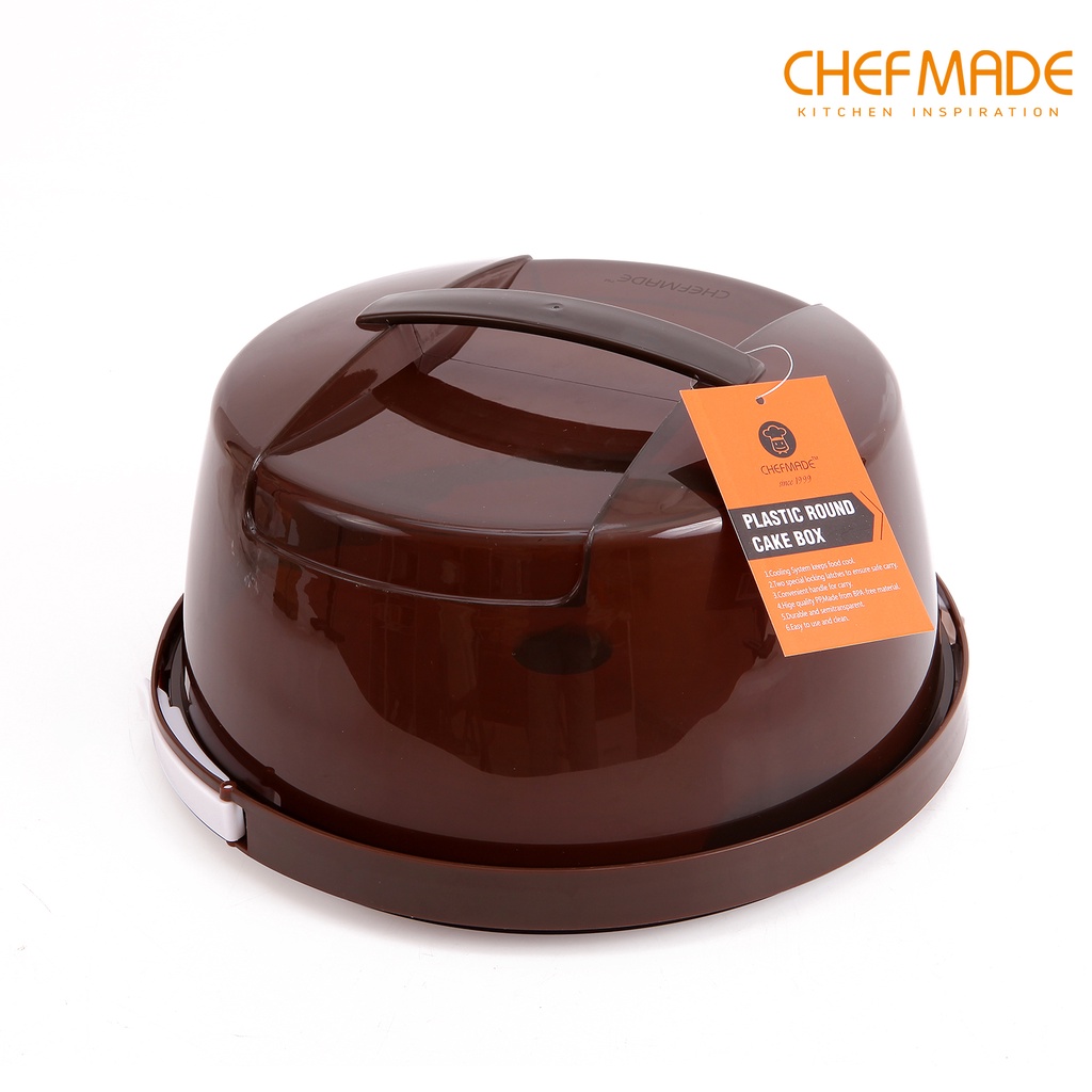chefmade-กล่องพลาสติกใส-ทรงกลม-2-3-ชั้น-ใช้ซ้ําได้-สําหรับใส่เค้ก-เบเกอรี่-wk9204