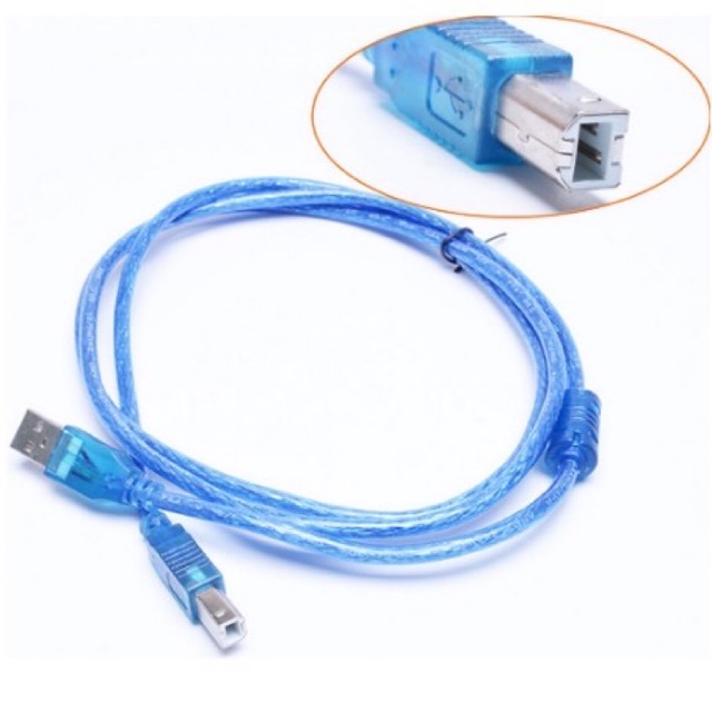 ภาพหน้าปกสินค้าสาย USB TO Printer USB 2.0 สายปริ้นเตอร์ ยาว 1.8 M-10M สีฟ้า