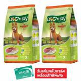 DOGN JOY ด็อกเอ็นจอย อาหารสุนัขโตพันธุ์ใหญ่ สูตรเนื้อตับ  3 กก. (แพ็ค 2 ถุง)