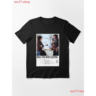 New While You Were Sleeping (1995) Awesome Essential T-Shirt เสื้อยืดพิมพ์ลาย เสื้อยืดผ้าฝ้าย คอกลม cotton ความนิยม sale