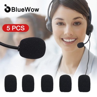 Bluewow โฟมฟองน้ําครอบหูฟัง ไมโครโฟน กันลม แบบเปลี่ยน สีดํา สําหรับ Meeting Mic [ZX01]