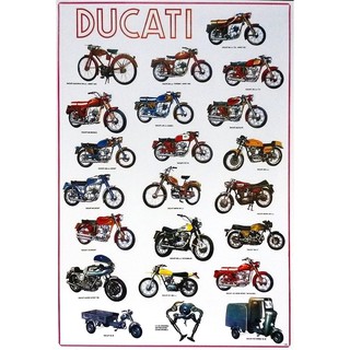 โปสเตอร์ รถมอเตอร์ไซค์ ดูคาติ DUCATI MONSTER MOTORCYCLES POSTER 24”X35” Inch ITALY MOTORBIKES 21 Models