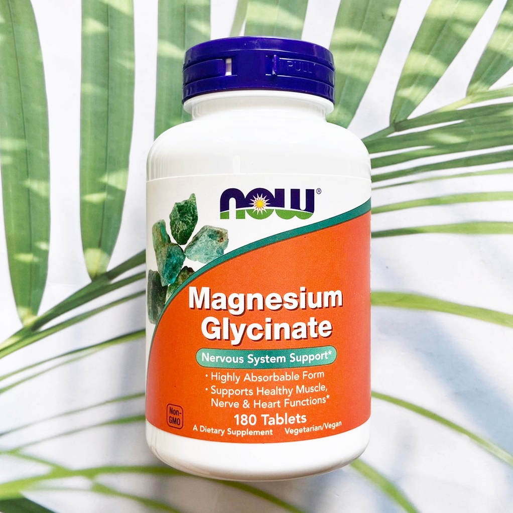(Now Foods®) Magnesium Glycinate 180 Tablets แมกนีเซียมไกลซิเนต