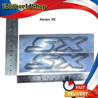 สติ๊กเกอร์ SX ติดรถ isuzu d-max Sticker SX ติดข้างแก้ม สติ๊กเกอร์ 2ชิ้น isuzu d-max 2004-2010 2-4ประตู มีบริการปลายทาง