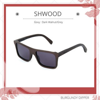 แว่นกันแดด Shwood : Belmont : East Indian Rose Wood/Grey