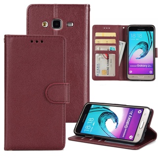 เคสโทรศัพท์หนัง ซิลิโคนนิ่ม ฝาพับ พร้อมช่องใส่บัตร สําหรับ Samsung J710 J7 J510 J5 J3 2016 J310 J320