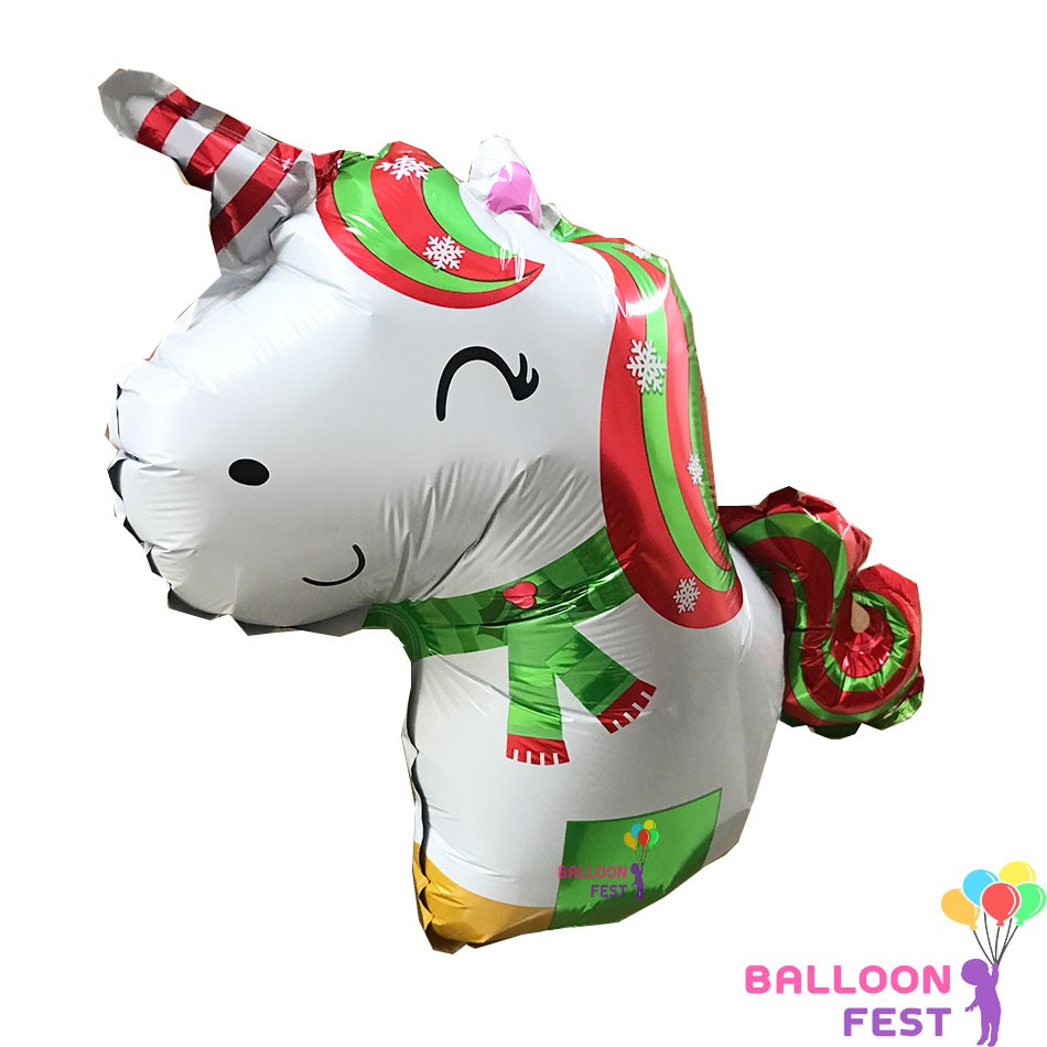 balloon-fest-ลูกโป่งฟอยล์-ยูนิคอร์นคริสมาสมินิ-30x30-ซม