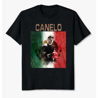 เสื้อวินเทจชาย - [ขายร้อนคลาสสิก] Canelo Alvarez ผู้ชนะการแข่งขันนักมวย Unisex เสื้อยืดสีดํา