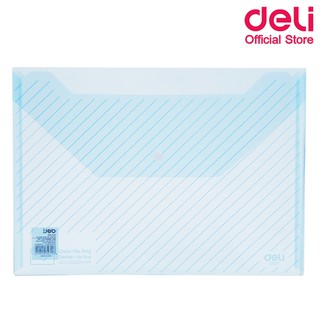 สินค้า Deli 5501 File Bag ซองเอกสารใสกระดุม ขนาดA4 (คละสี 1 ชิ้น) ซองเอกสาร ซองใส อุปกรณ์สำนักงาน เครื่องเขียน อุปกรณ์การเรียน