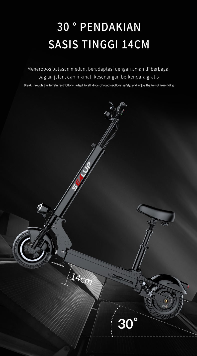 SEALUP Q9 36v 8.8 ah รถไฟฟ้า สกุตเตอร์ไฟฟ้า สกูตเตอร์ไฟฟ้า ผู้ใหญ่พับได้มินิ สกู๊ดเตอร์ไฟฟ้า กันน้ำ