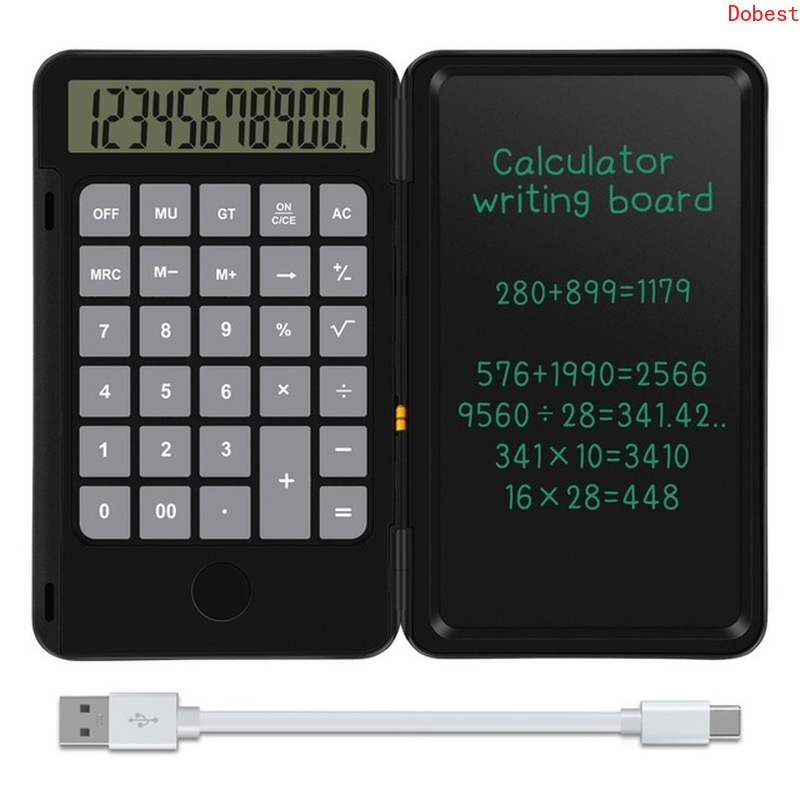 เครื่องคิดเลข-แบบพกพา-พร้อมปากกาสไตลัส-2-in-1-writing-board-calculator-เครื่องคิดเลขกระดานเขียน-mini-size