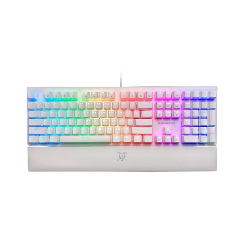KEYBOARD(คีย์บอร์ด) NUBWOX TERMINATOR X30 BLUESWITCH สีขาว [สินค้า