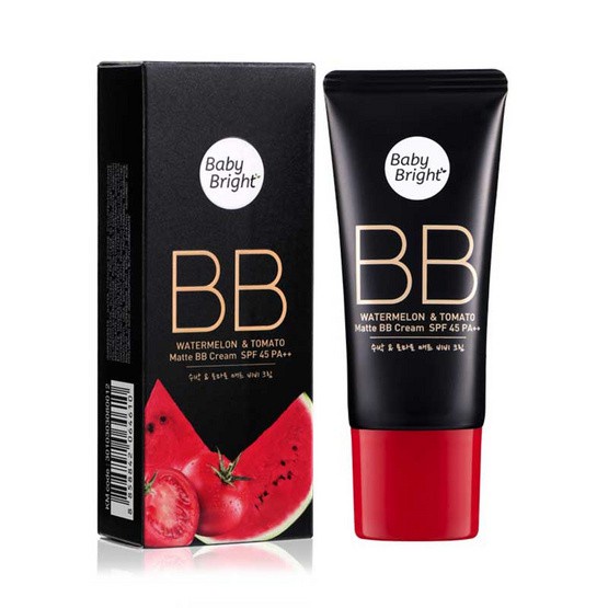 ภาพหน้าปกสินค้าBaby Bright Watermelon Tomato Matte BB Cream SPF45 PA++ 30 g เบบี้ไบร์ท ครีมแตงโมมะเขือเทศ 30 กรัม 64610