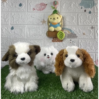 ตุ๊กตาน้องหมา งานสัตว์เหมือน ท่านั่ง ก้นถ่วง ขนนุ่มม Realistic Puppy Sitting by Bestever