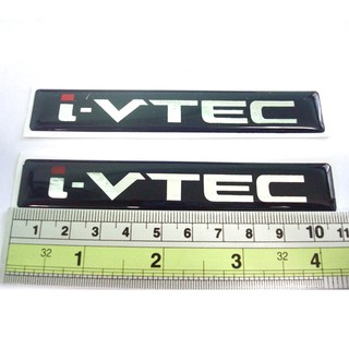ราคาต่อ 2ชิ้น สติกเกอร์เรซิ่น สติกเกอร์ i-VTEC  11 x 1.8 cm. หนา 1 มิล HONDA ฮอนด้า ไอวีเทค