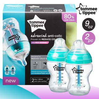 ʕ•́ᴥ•̀ʔ Tommee Tippee Advance Anti-colic Bottle ขวดนม ทอมมี่ ทิปปี้ รุ่น Advance ขนาด 9oz ลดโคลิค ป้องกันโคลิค 1 ขวด