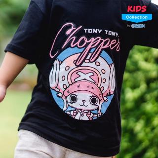 Black One Piece Kid T-shirt No.249 (เสื้อยืดเด็กวันพีซ สีดำ No.249)