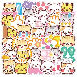 40Pcs/pack สติกเกอร์แมวน่ารัก สติกเกอร์แมวการ์ตูน PVC สติกเกอร์กันน้ํา กระเป๋าเดินทางโทรศัพท์มือถือ สติกเกอร์ตกแต่ง ของขวัญเครื่องเขียน