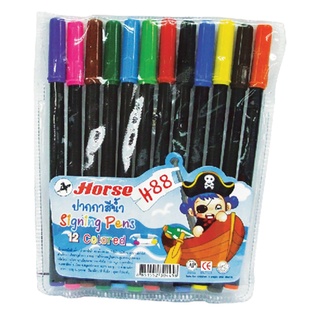 ตราม้า สีเมจิก ด้ามใหญ่ 12 สี รุ่น H110101342Horse Water Color Pen H-110 12 Color