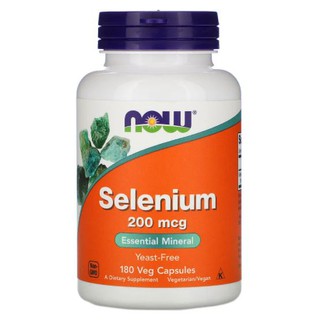 สินค้า ( 180 เม็ด ) Now Foods, Selenium, 200 mcg [ 180 Veg Capsules ] selenium puritan