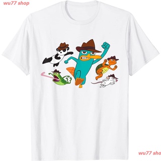 wu77 shop 2021 เสื้อยืดผู้ชายและผู้หญิงเสื้อยืดพิมพ์ลาย Phineas And Ferb OWCA - ซิป discount