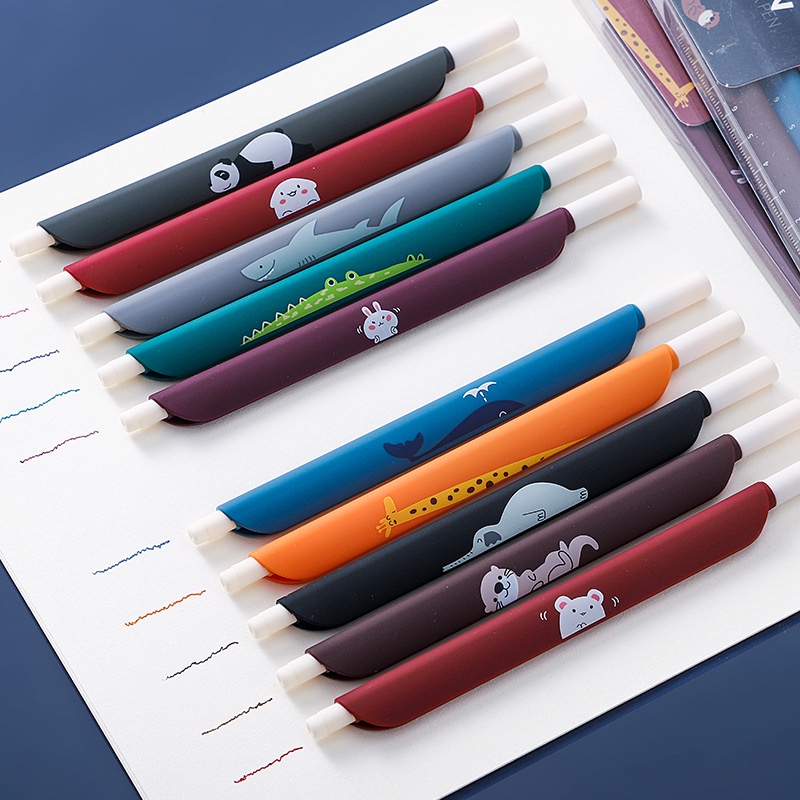 5-ชิ้น-เซต-ย้อนยุค-สี-ไม้บรรทัด-เจล-ปากกา-บัญชีมือ-วาดภาพ-มาร์กเกอร์-ปากกา-สํานักงาน-เครื่องเขียนนักเรียน