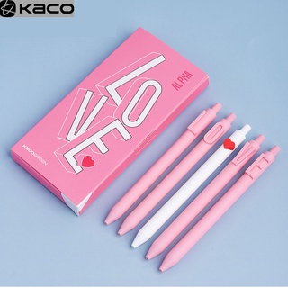 Kaco LOVE ปากกาเจล 0.5 มม. ตัวอักษร กด ปากกา โรแมนติก สร้างสรรค์ เครื่องเขียน สําหรับสํานักงาน นักเรียน